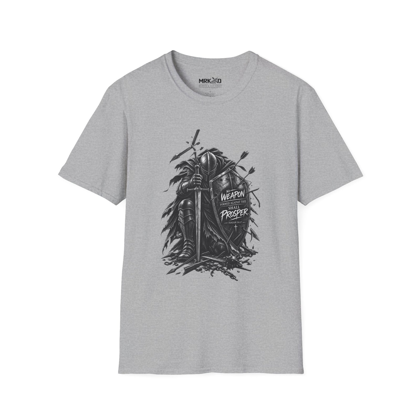 Shield of Faith: No Weapon Shall Prosper Isaiah 54:17 Graphic Tee - Image 17