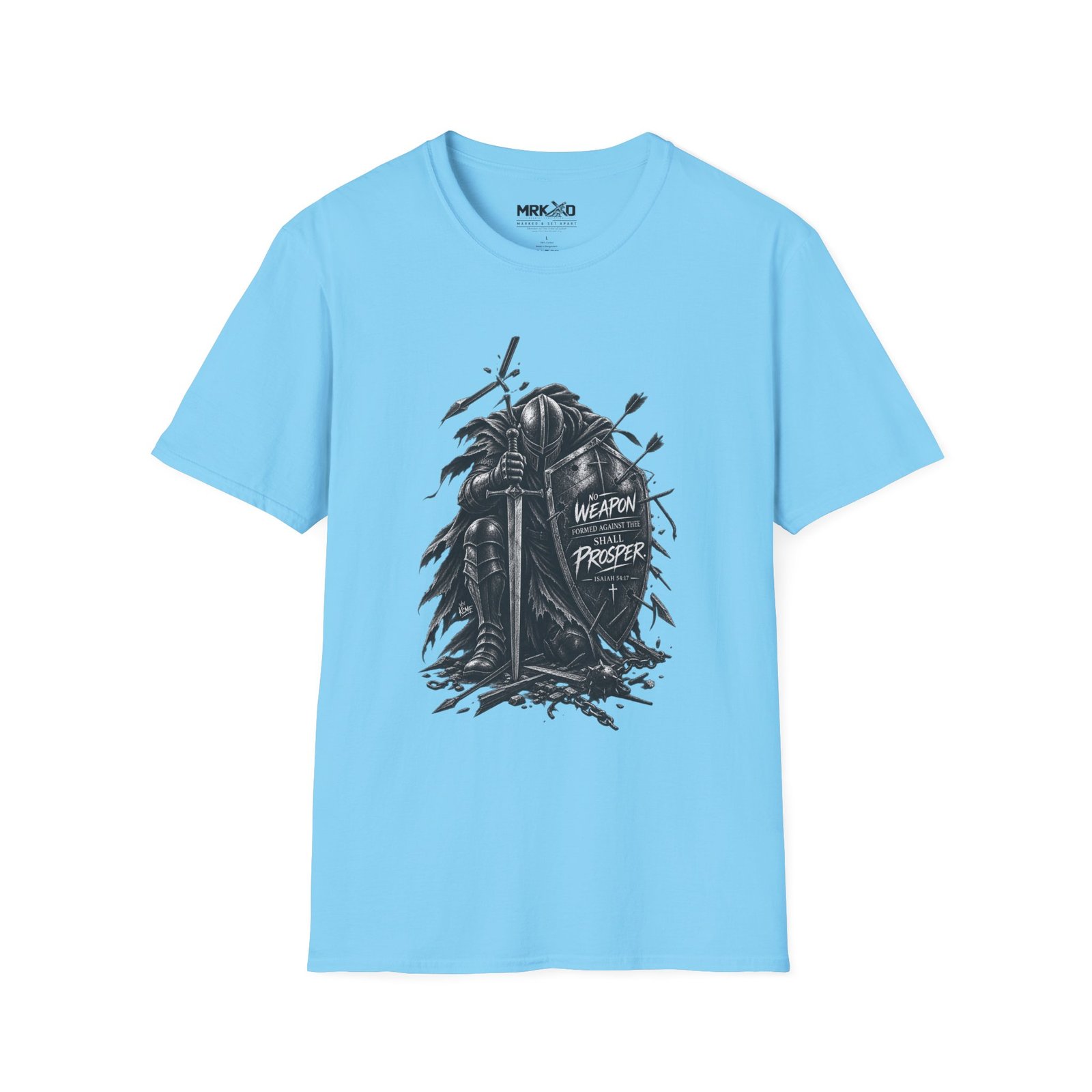 Shield of Faith: No Weapon Shall Prosper Isaiah 54:17 Graphic Tee - Image 29