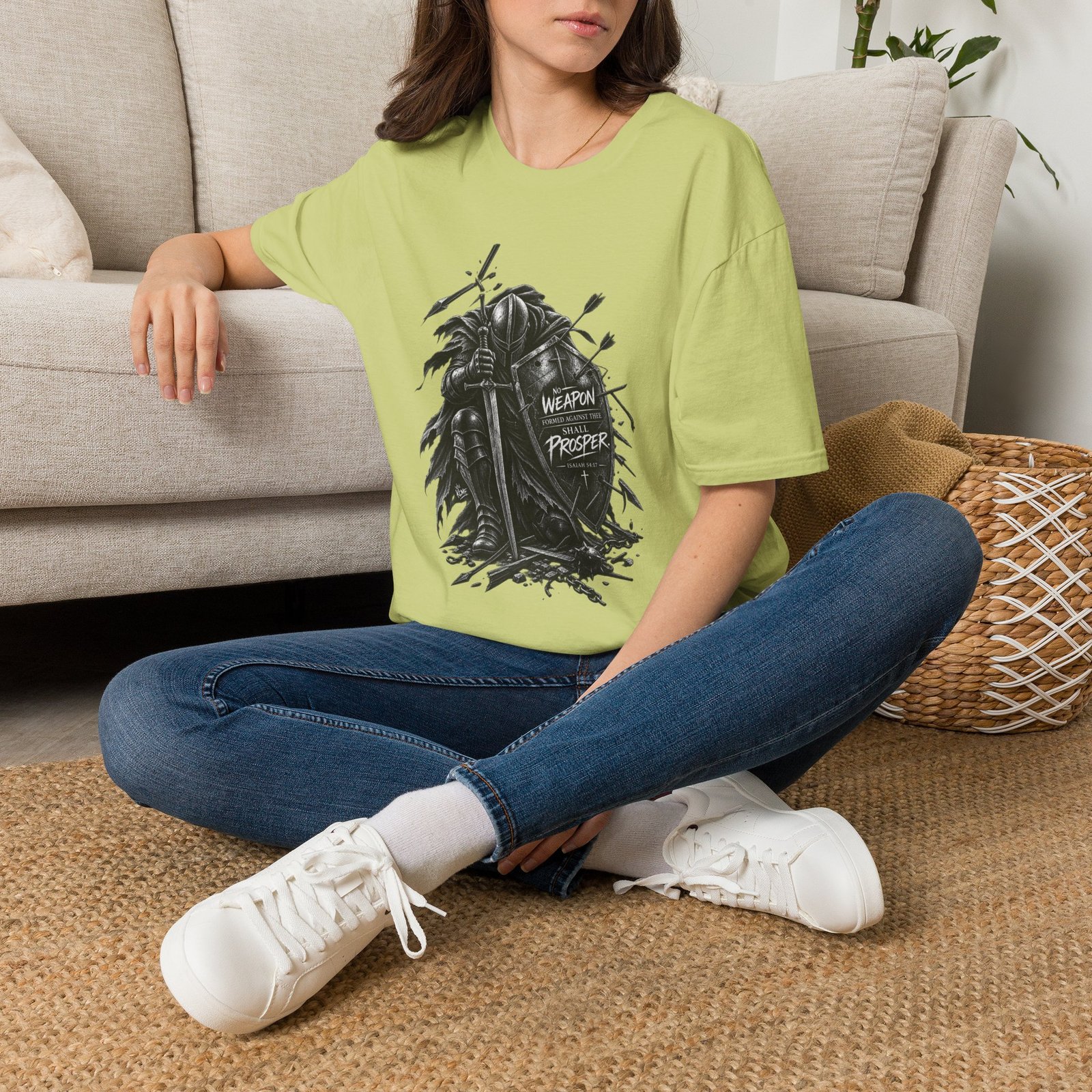 Shield of Faith: No Weapon Shall Prosper Isaiah 54:17 Graphic Tee - Image 24