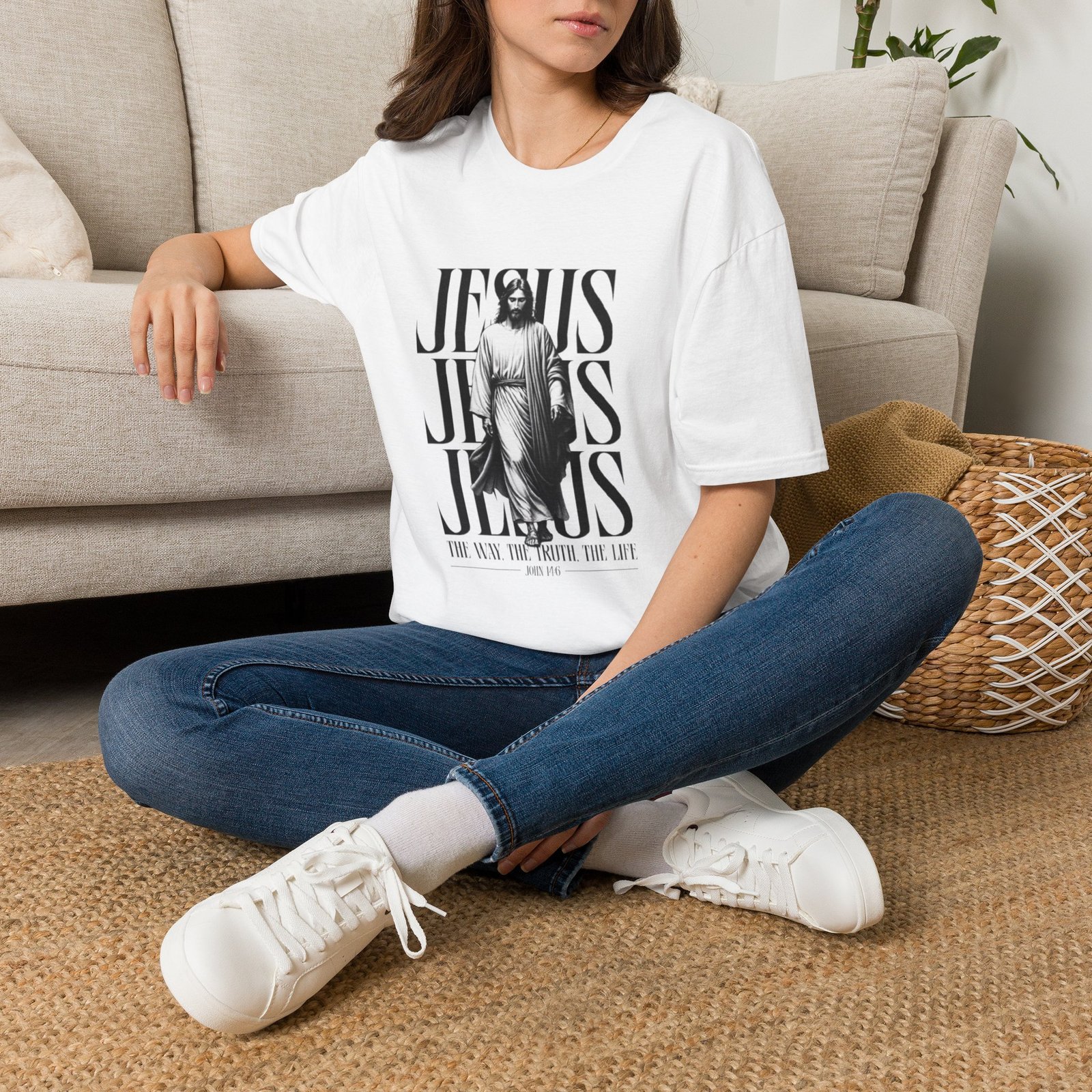 JESUS JESUS JESUS I AM THE WAY THE TRUTH AND THE LIFE Graphic Tee - Image 3