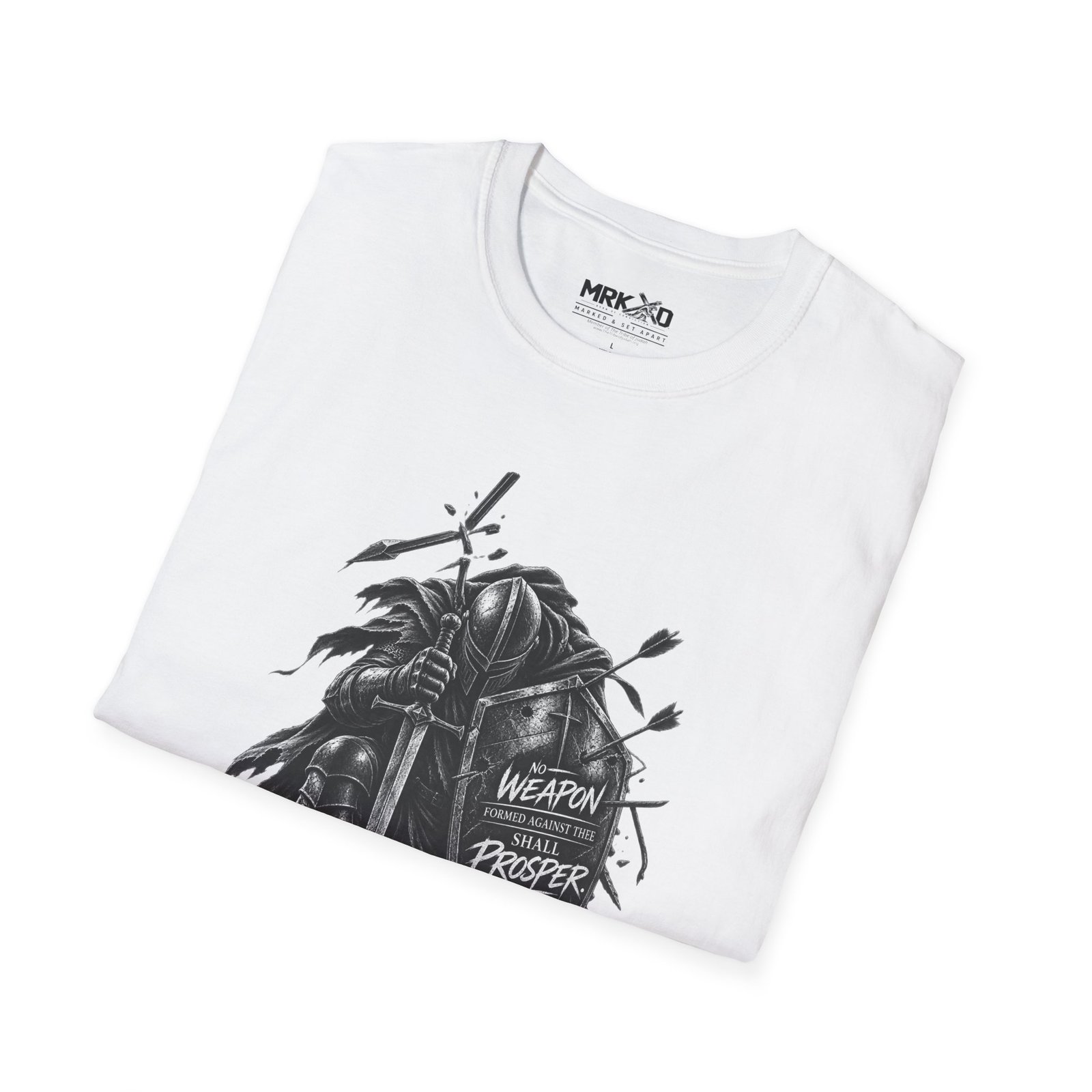 Shield of Faith: No Weapon Shall Prosper Isaiah 54:17 Graphic Tee - Image 5