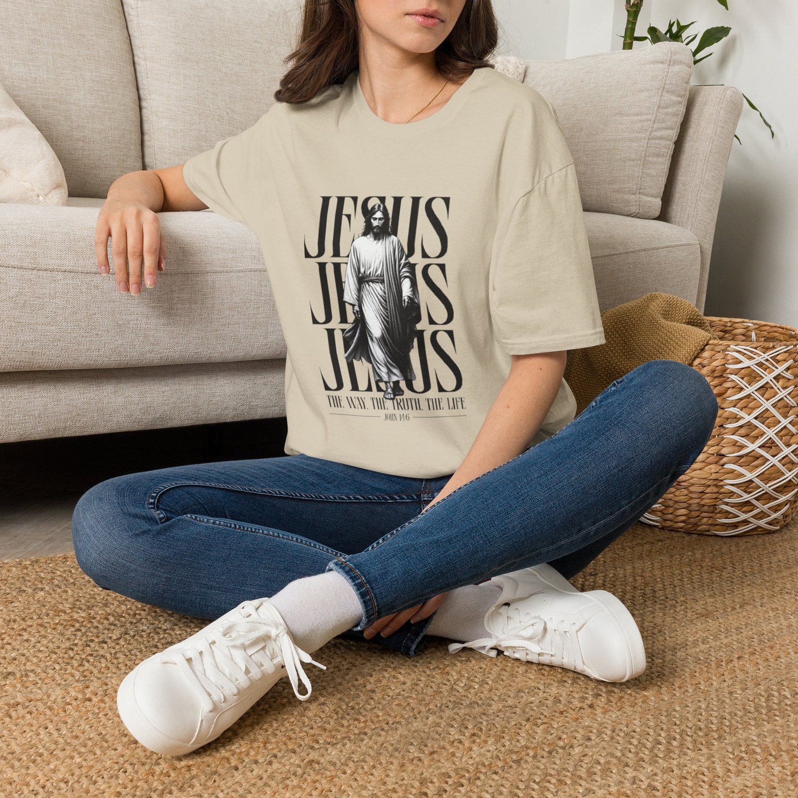 JESUS JESUS JESUS I AM THE WAY THE TRUTH AND THE LIFE Graphic Tee - Image 8