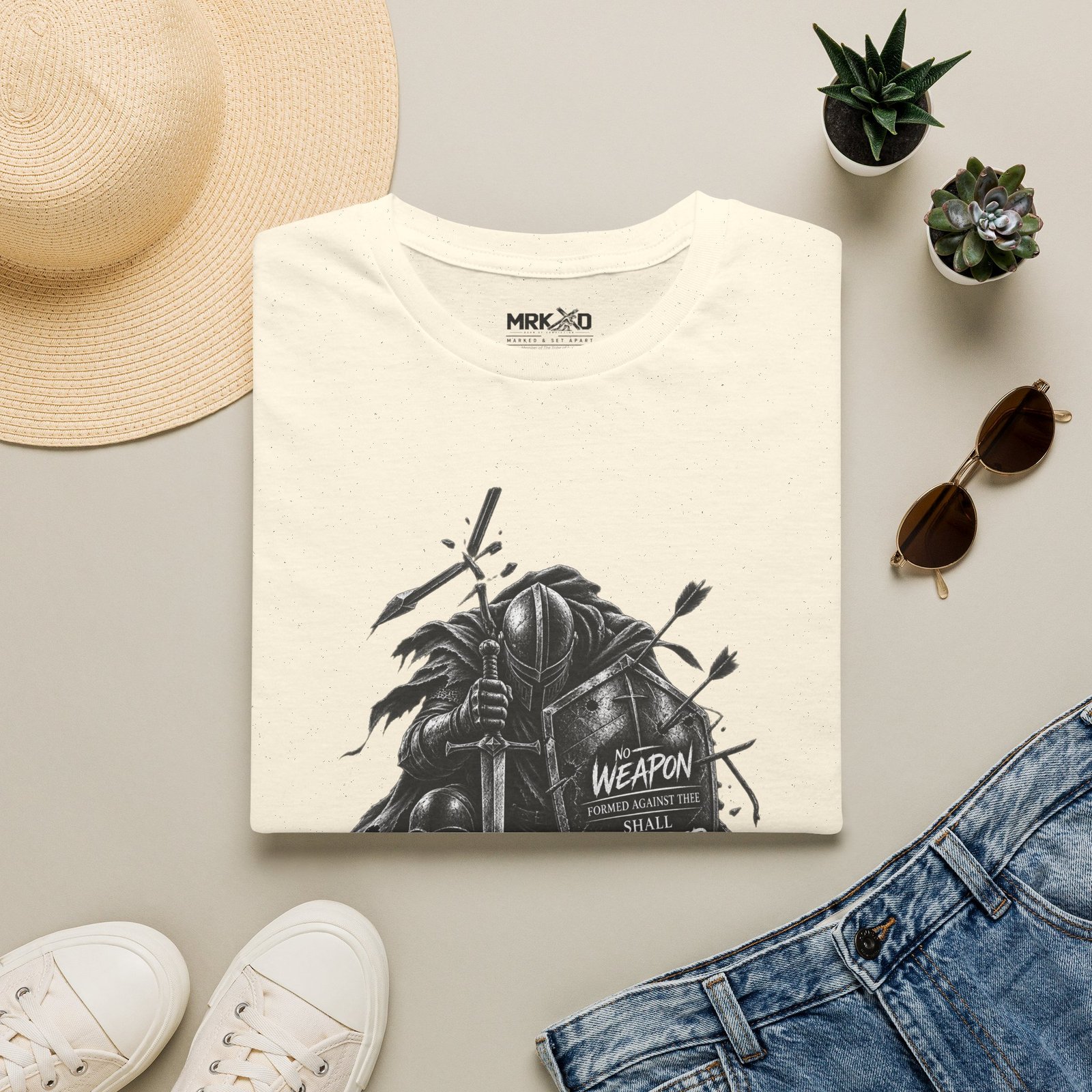 Shield of Faith: No Weapon Shall Prosper Isaiah 54:17 Graphic Tee - Image 19
