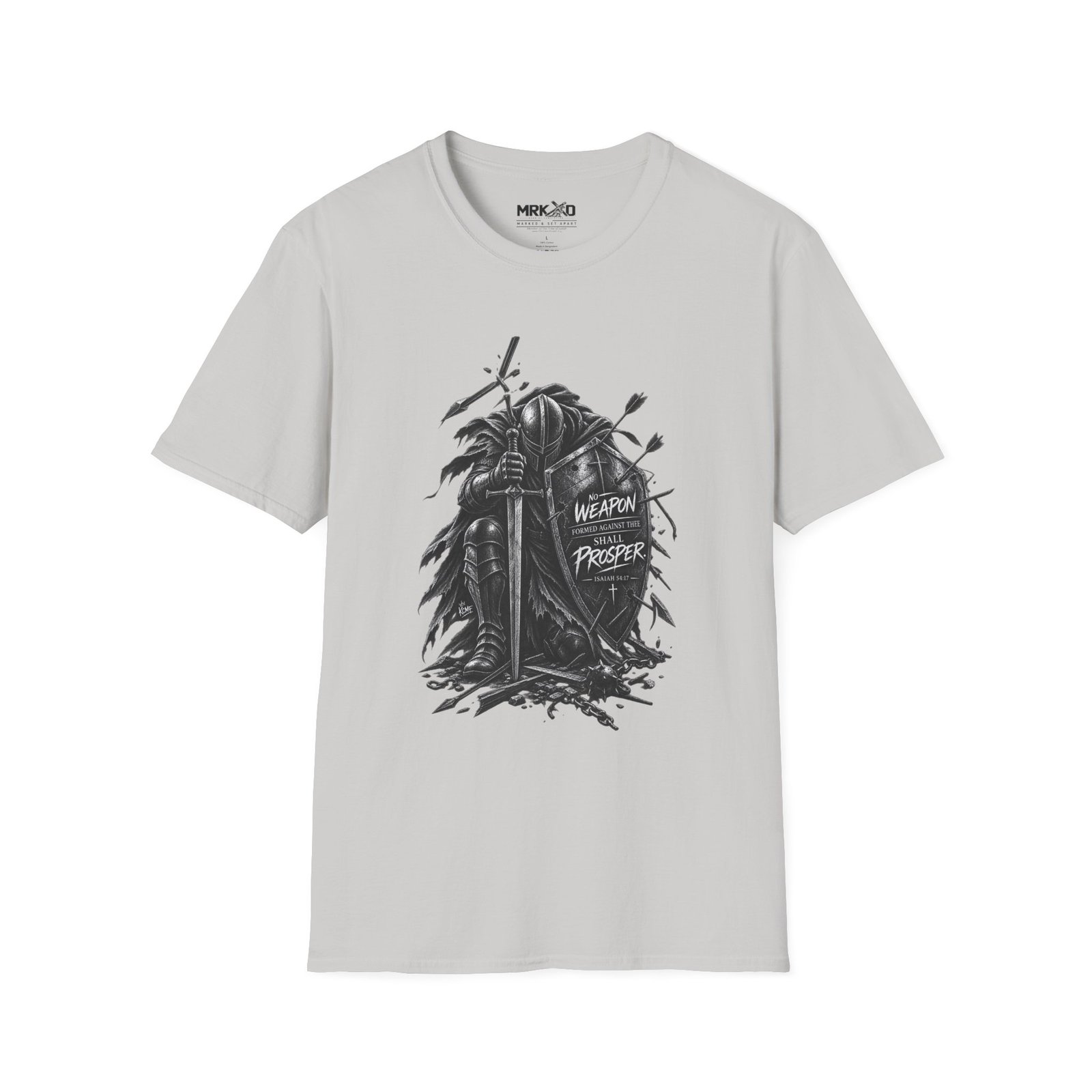 Shield of Faith: No Weapon Shall Prosper Isaiah 54:17 Graphic Tee - Image 13