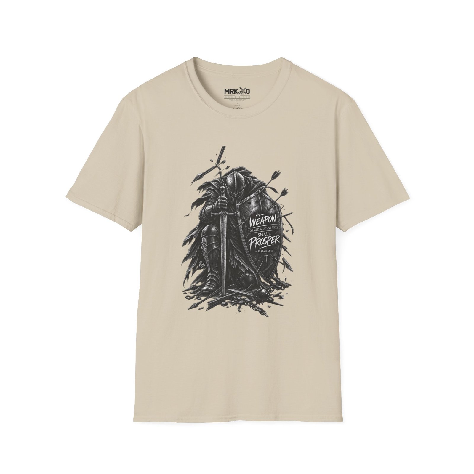 Shield of Faith: No Weapon Shall Prosper Isaiah 54:17 Graphic Tee - Image 9
