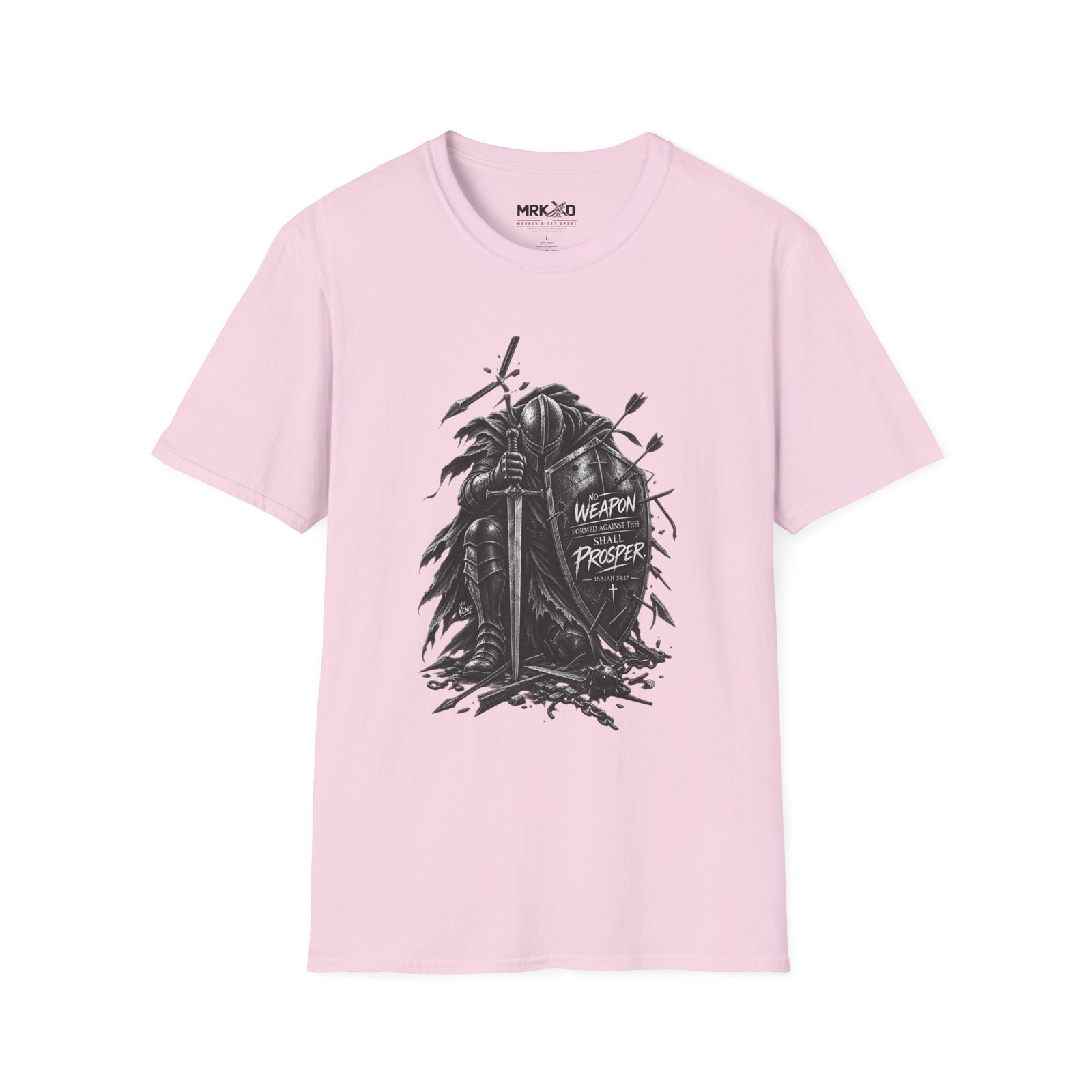 Shield of Faith: No Weapon Shall Prosper Isaiah 54:17 Graphic Tee - Image 37