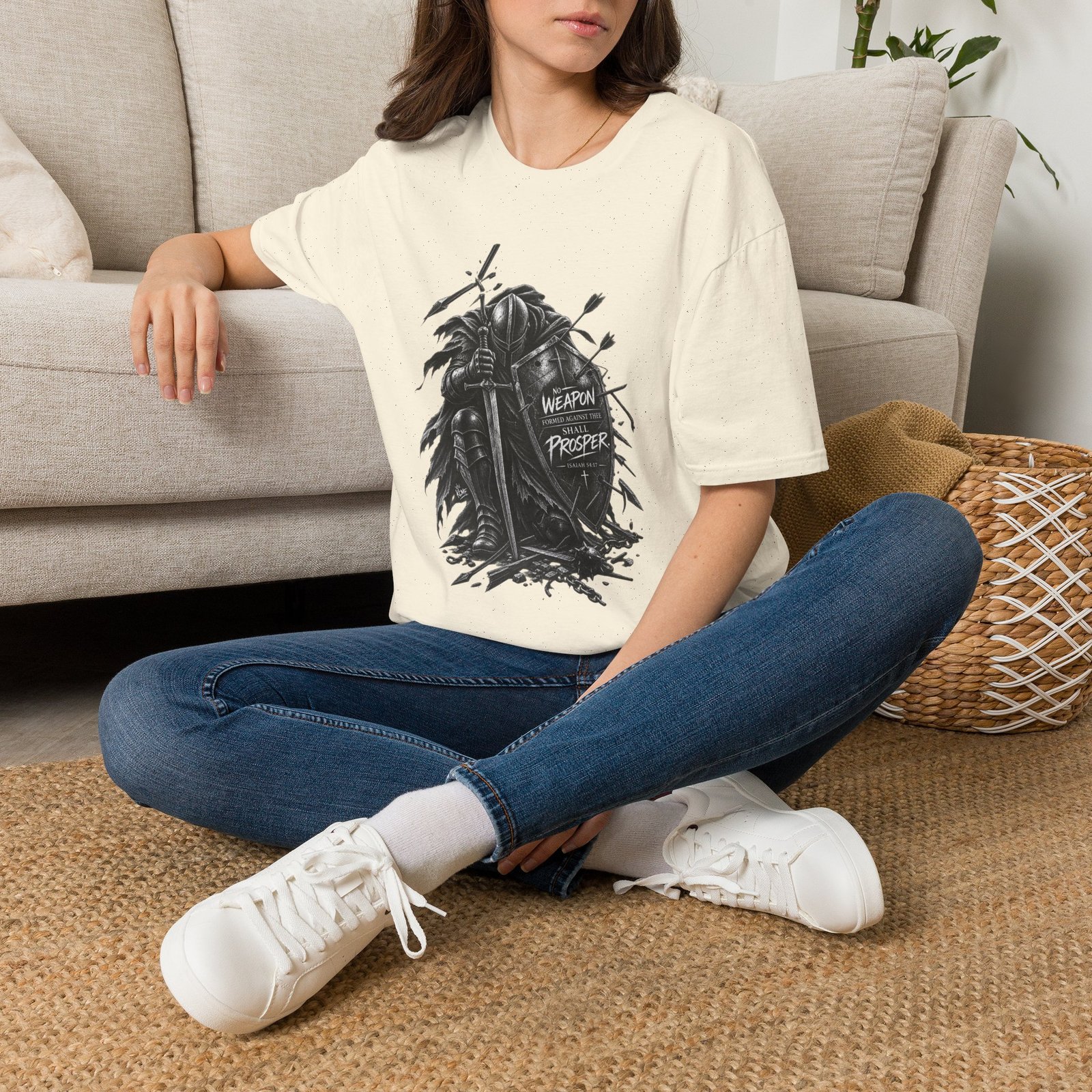 Shield of Faith: No Weapon Shall Prosper Isaiah 54:17 Graphic Tee - Image 20