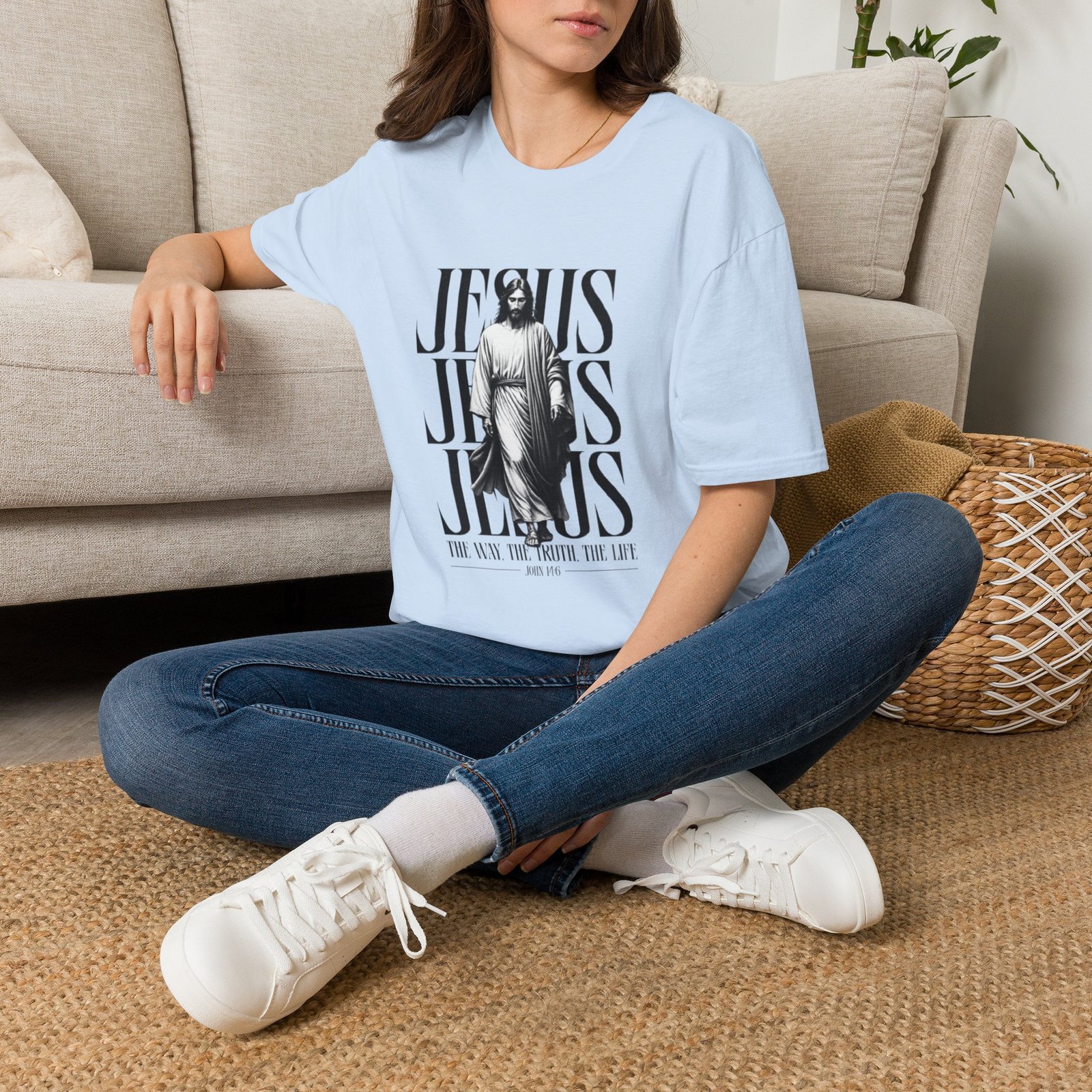 JESUS JESUS JESUS I AM THE WAY THE TRUTH AND THE LIFE Graphic Tee - Image 32