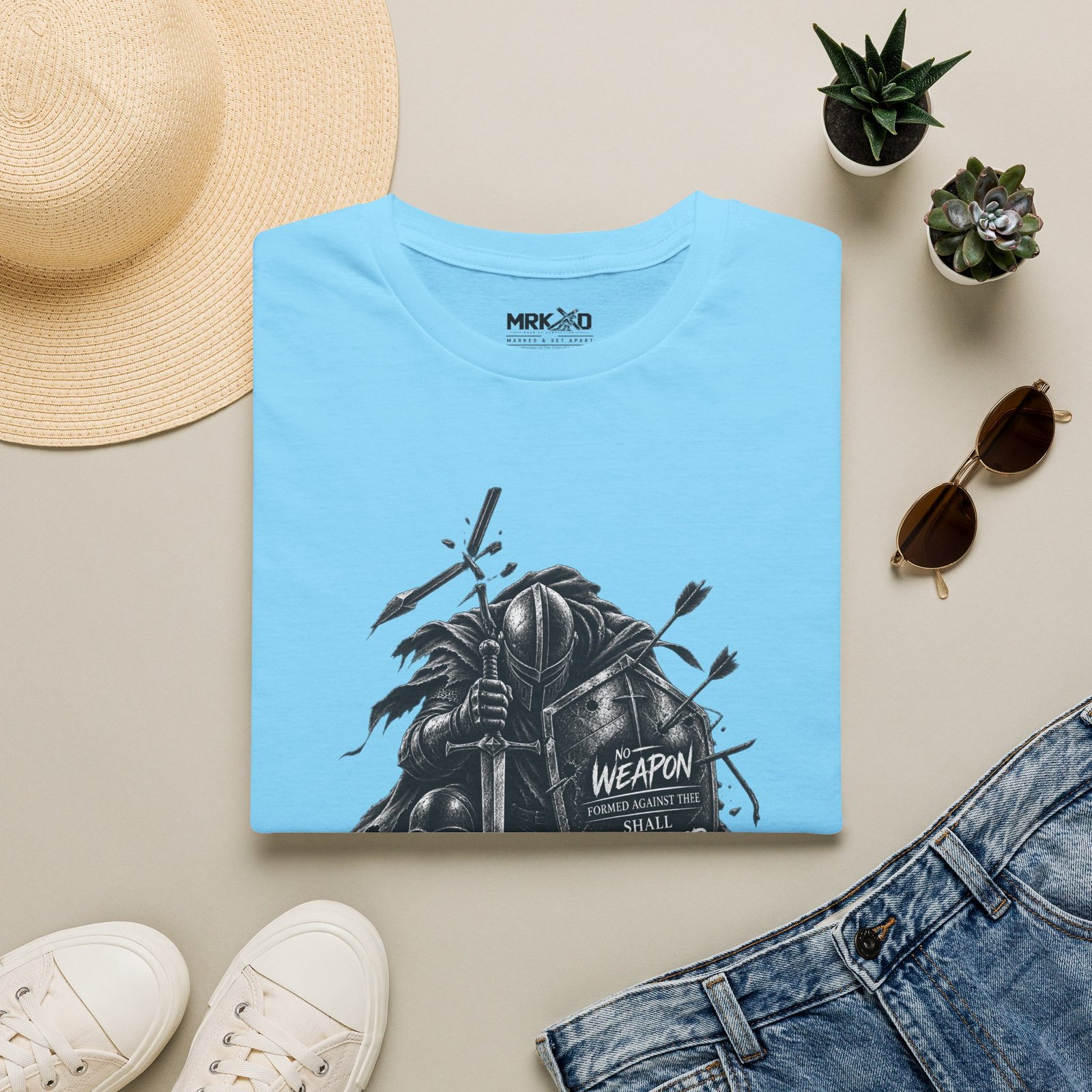 Shield of Faith: No Weapon Shall Prosper Isaiah 54:17 Graphic Tee - Image 27