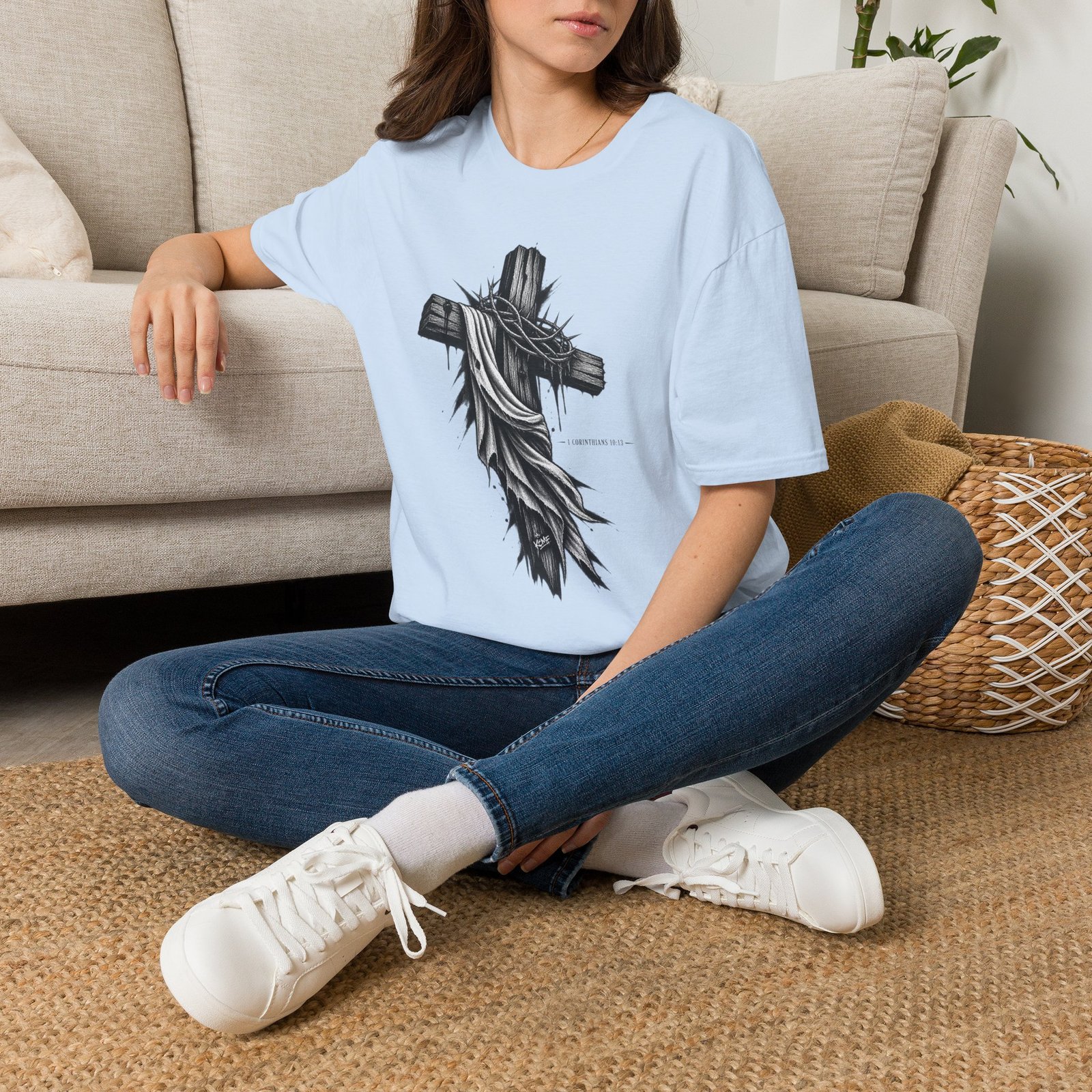 1 Corinthians 10:13 Three Graphic Tee - Image 32