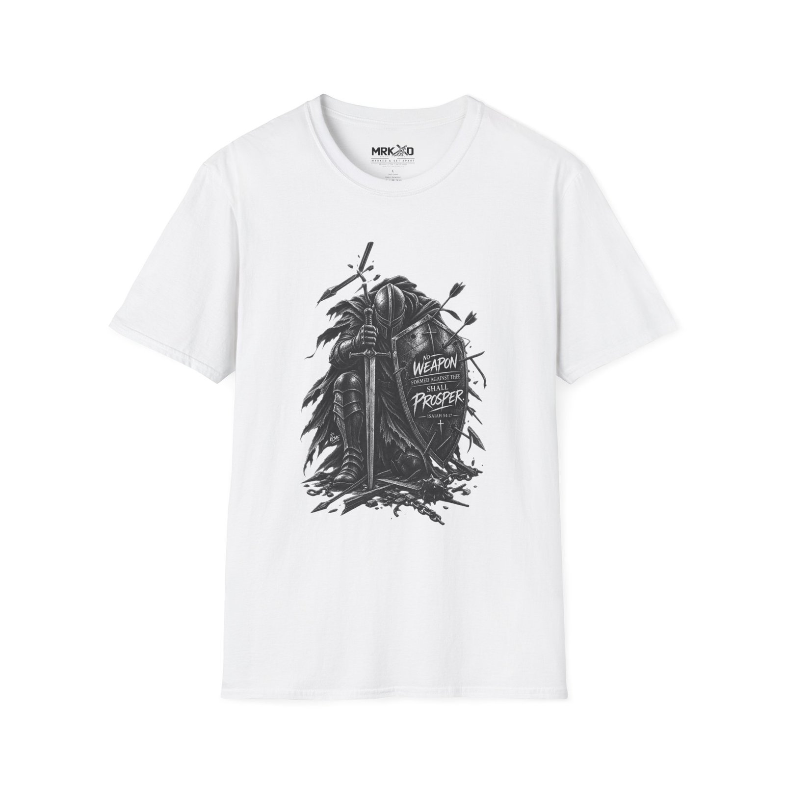 Shield of Faith: No Weapon Shall Prosper Isaiah 54:17 Graphic Tee