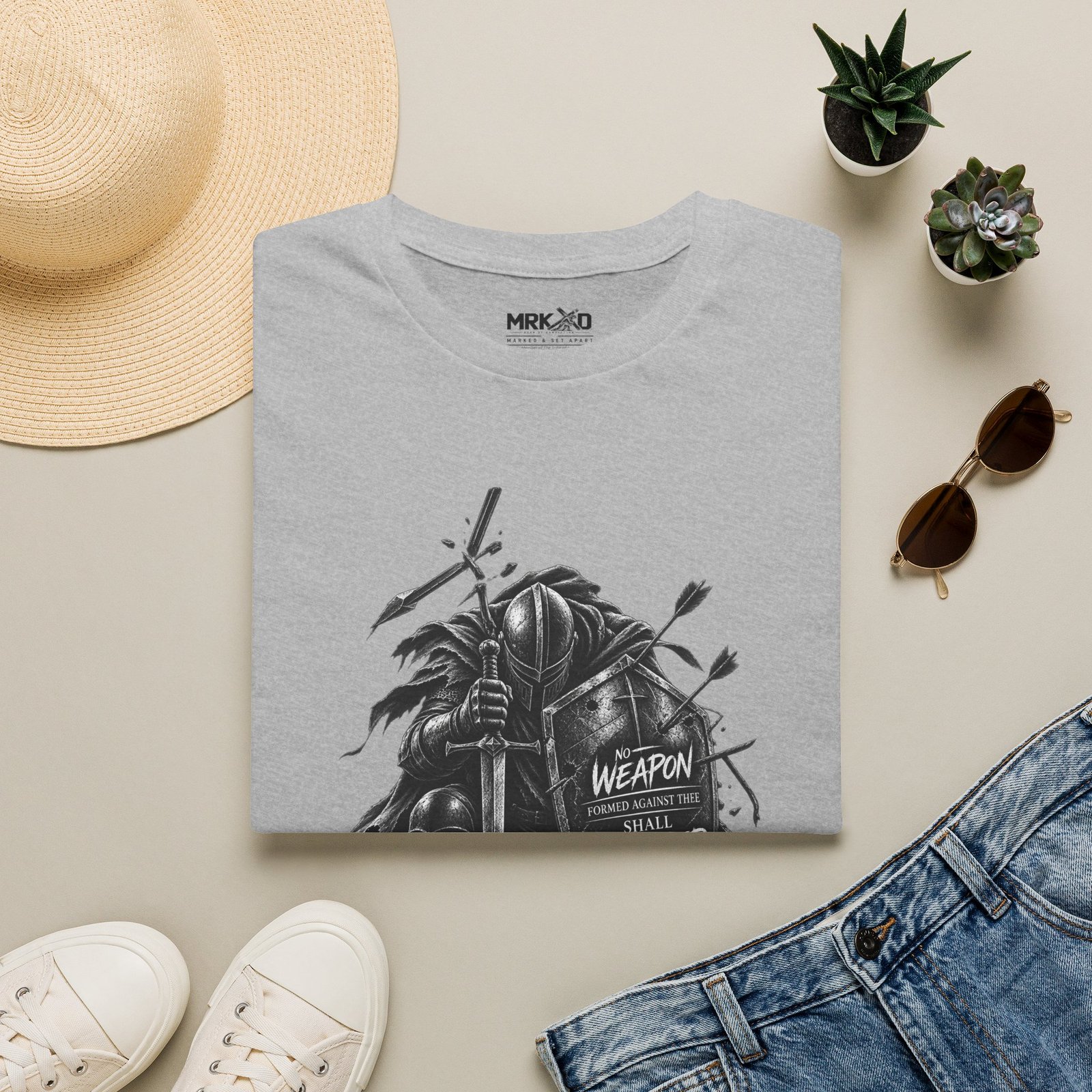 Shield of Faith: No Weapon Shall Prosper Isaiah 54:17 Graphic Tee - Image 15