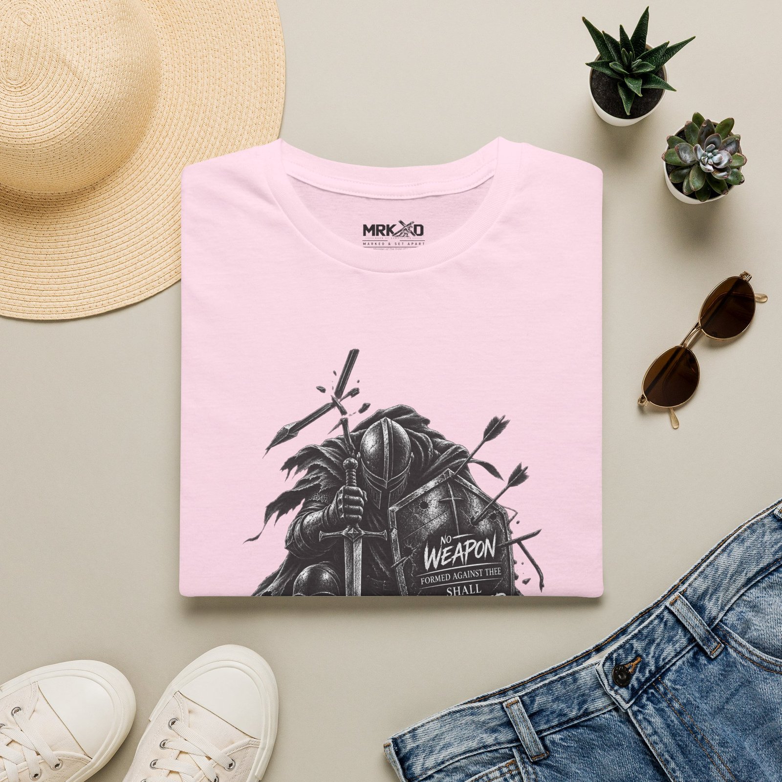 Shield of Faith: No Weapon Shall Prosper Isaiah 54:17 Graphic Tee - Image 35