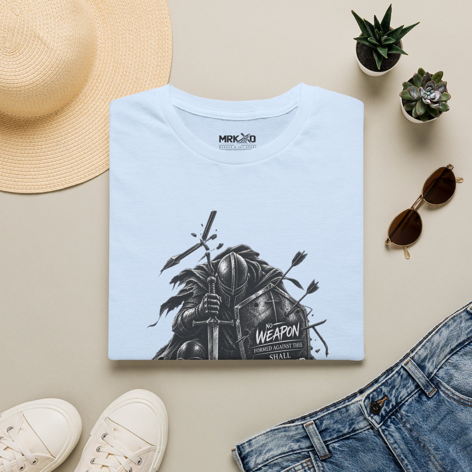 Shield of Faith: No Weapon Shall Prosper Isaiah 54:17 Graphic Tee - Image 31