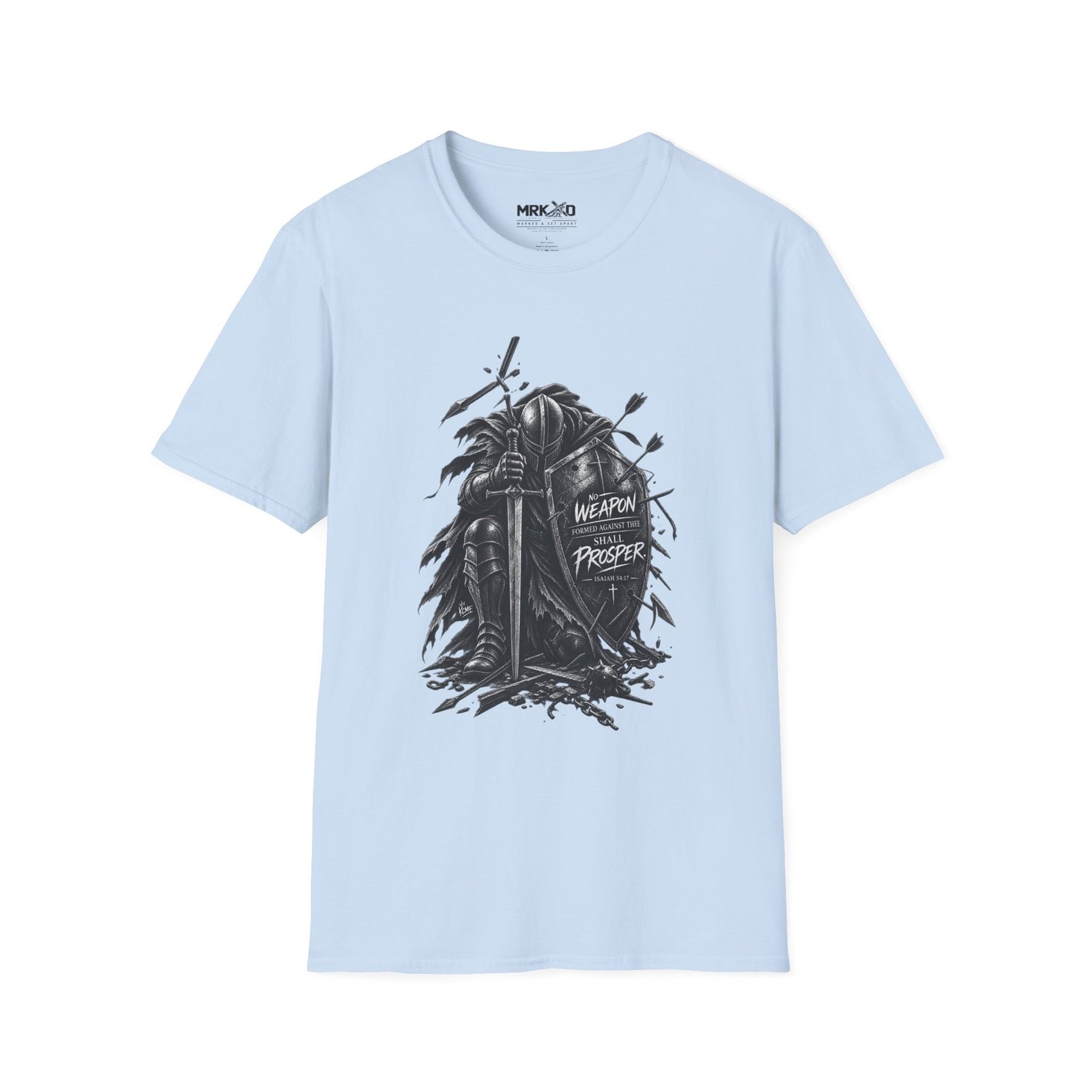 Shield of Faith: No Weapon Shall Prosper Isaiah 54:17 Graphic Tee - Image 33
