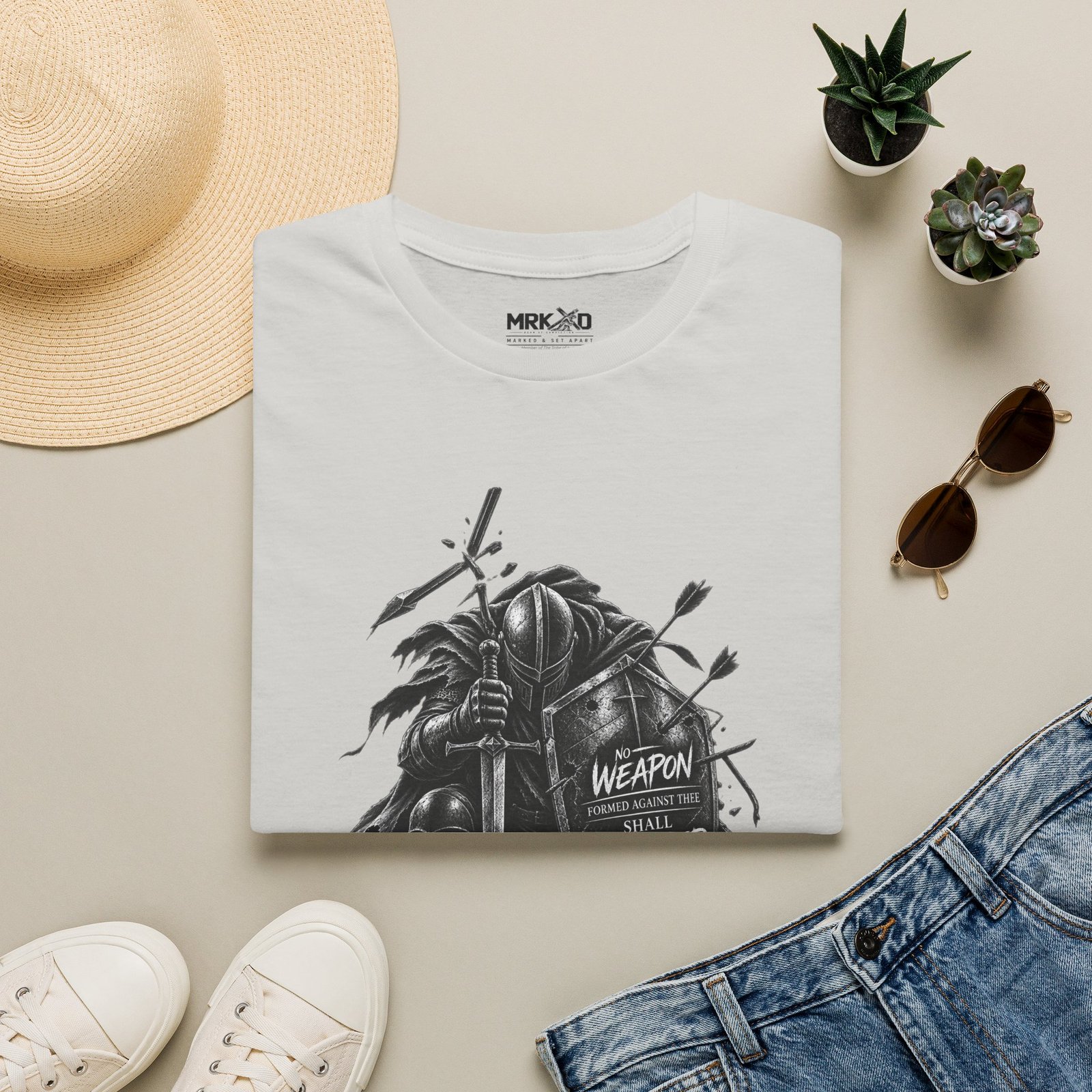 Shield of Faith: No Weapon Shall Prosper Isaiah 54:17 Graphic Tee - Image 11